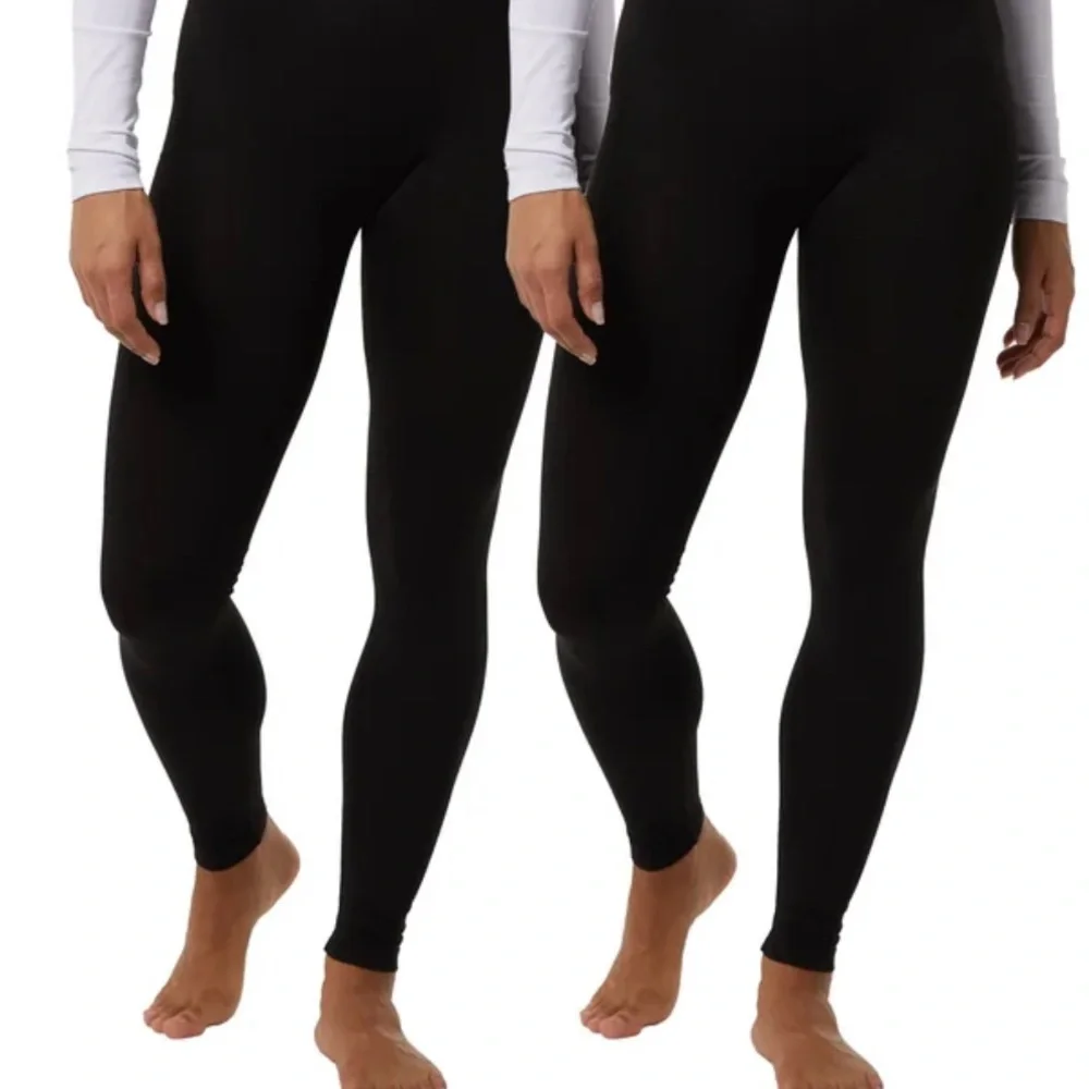 32 Degrees Women's 2PK Black Heat Base Layer Pants - Picture 1 of 5
